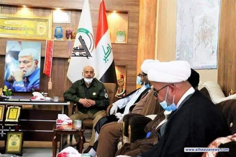 مكتب المرجع اليعقوبي يجهز هيأة الحشد في الديوانية بالوقود وبدلات الوقاية