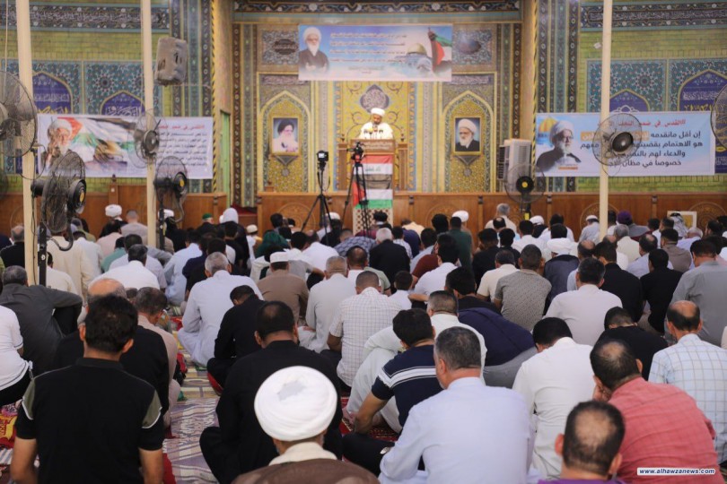 خطيب جمعة البصرة المركزية يشجب الصمت الدولي تجاه المجازر في فلسطين محذرا من مخططات الغرب الشيطانية في المنطقة