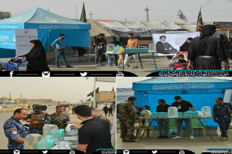 بالتزامن مع المسيرة المليونية لزيارة سيد الشهداء (ع) فرع مؤسسة_العين في بابل يقيم معارض تعريفية عدة عن طريق مواكبه المنتشرة على طول الطريق الرابط بين كربلاء والمحافظات الجنوبية 