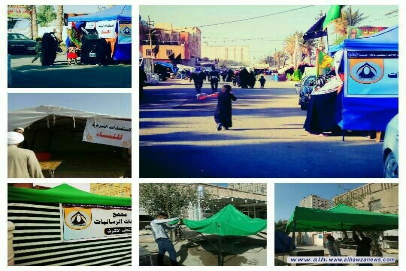 انتشار مواكب ومخيمات مجمع المبلغات الرساليات فرع النجف الاشرف استعداداً لاستقبال زائري مرقد الامام علي ( ع) في مناسبة وفاة رسول الله (ص) 