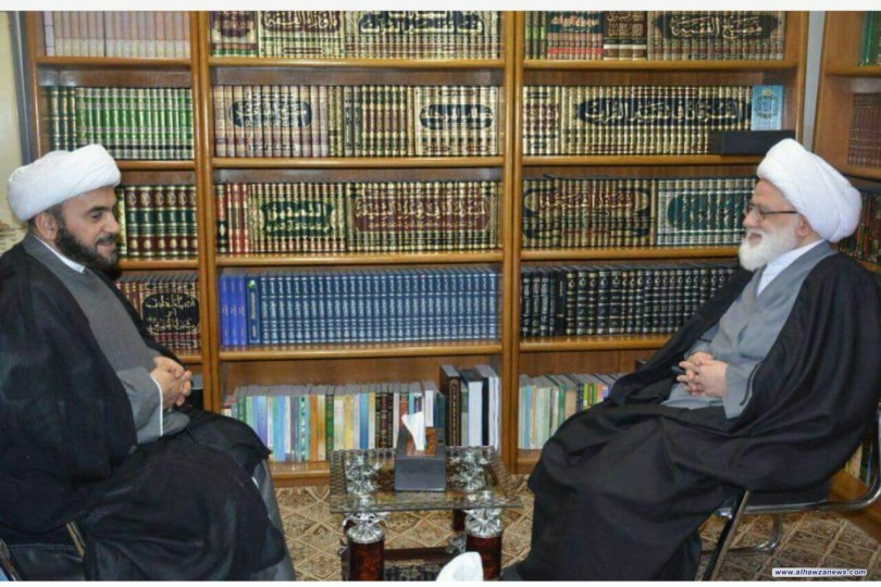 المرجع اليعقوبي (دام ظلّه) يستقبل سماحة الشيخ محمد رضا النعماني