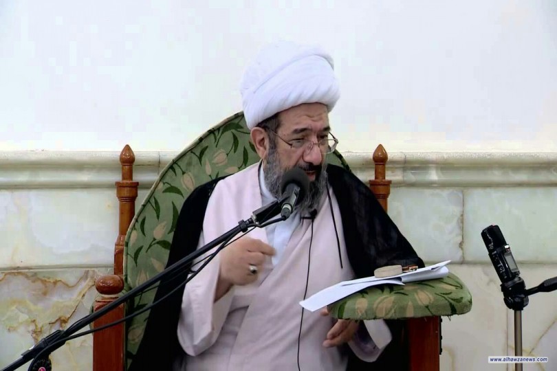 الشيخ الايرواني يبين العجب واثاره وعلاجه في مجلس درسه تحت عنوان موعظة الاربعاء