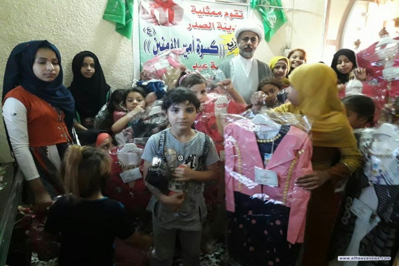 كسوة امير المؤمنين علي بن ابي طالب (ع) وزعت الى ١٤٠٠عائلة فقيرة من مناطق مدينة الصدر