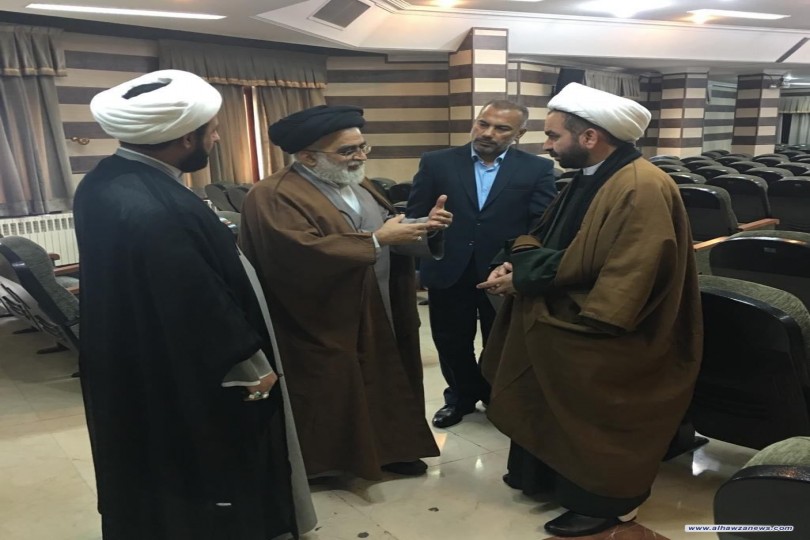 وفد من مكتب سماحة اية الله العظمى الشيخ محمد اليعقوبي ( دام ظله) في قم المقدسة يزور حوزة القاسم بن الحسن (ع) في طهران .