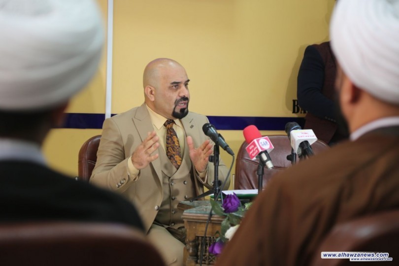 إحتفالية اليوم العالمي للغة العربية في بيت الحكمة يحضرها وفدٌمن مكتب المرجعية بغداد المركزي الرصافة بترحيب  أساتذة بغداد مدينة الإبداع الأدبي اليونسكو. 