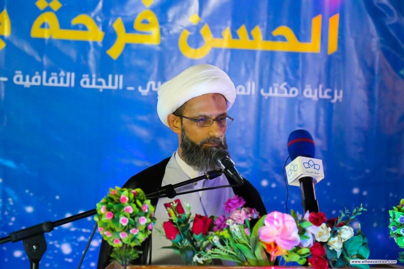 الحسن المجتبى فرحة يتيم شعار مهرجان مكتب  المرجع اليعقوبي' دام ظله' في بغداد الرصافة 