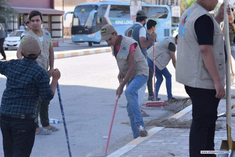 الحملة الوطنية الثانية التي يطلقها تجمع فتية أمير المؤمنين (ع) لتنظيف شوارع الكوفة العلوية 