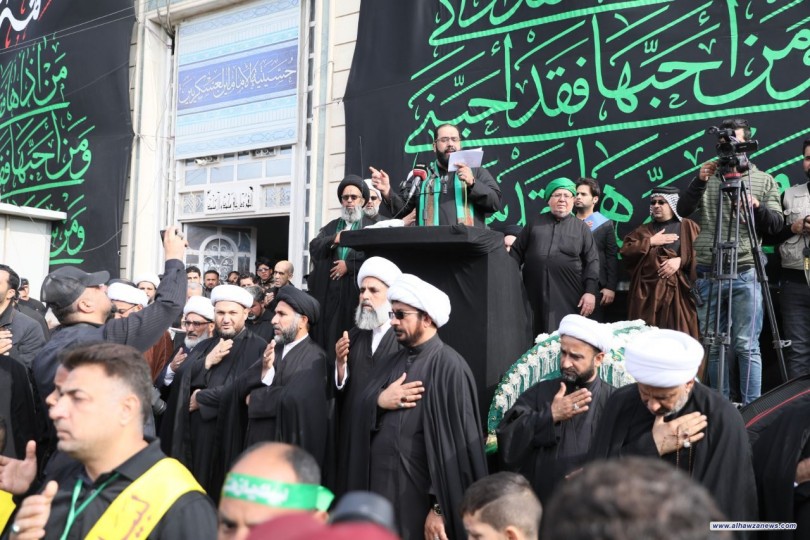 مكتب المرجع اليعقوبي في البصرة يحيي شعيرة تشييع الزهراء بمشاركة الاف البصريين