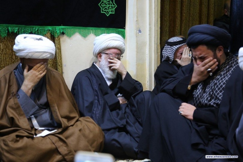 سماحة المرجع الديني الشيخ محمد اليعقوبي (دام ظله) يقيم مجلس العزاء السنوي بذكرى استشهاد الصديقة الطاهرة فاطمة الزهراء (عليها السلام) بمكتبه في النجف الاشرف بحضور جمع غفير من المؤمنين. 