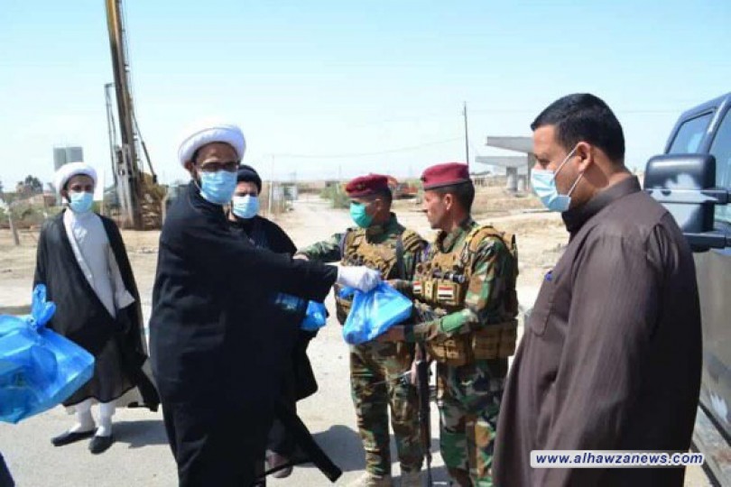 مكتب المرجع اليعقوبي في ذي قار يجهّز وجبات غذائية للقوات الأمنية وقسم الحجر الصحي. 