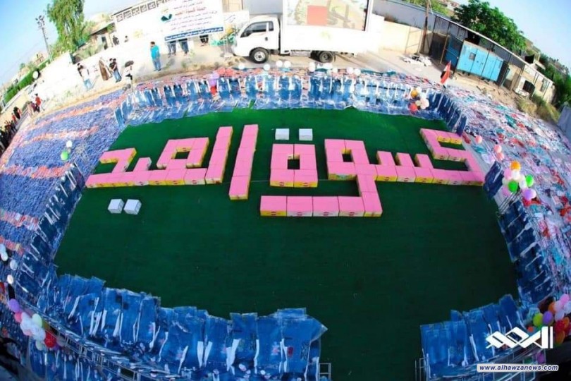 للسنة السادسة على التوالي 5000 حصة يوزعها مكتب المرجع اليعقوبي في الرصافة كسوة للايتام  