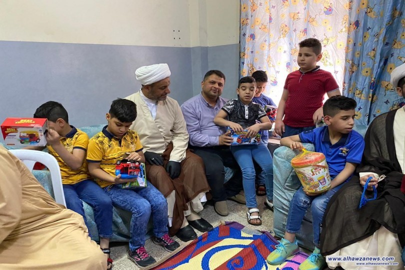 فضلاء الحوزة العلمية في ضيافة الأيتام ببغداد .. وبهجة العيد تسود الأجواء 