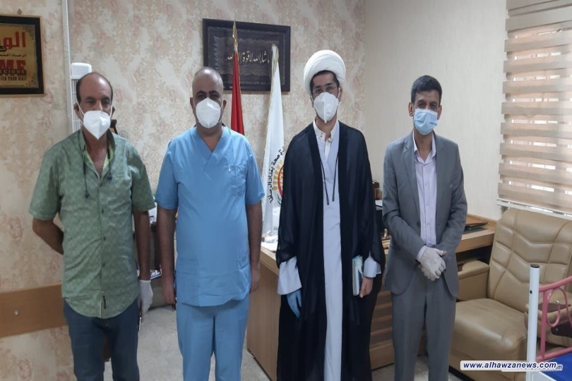 مكتب المرجع اليعقوبي في بغداد الرصافة يتفقد المصابين بكورونا في مستشفى ابن القف