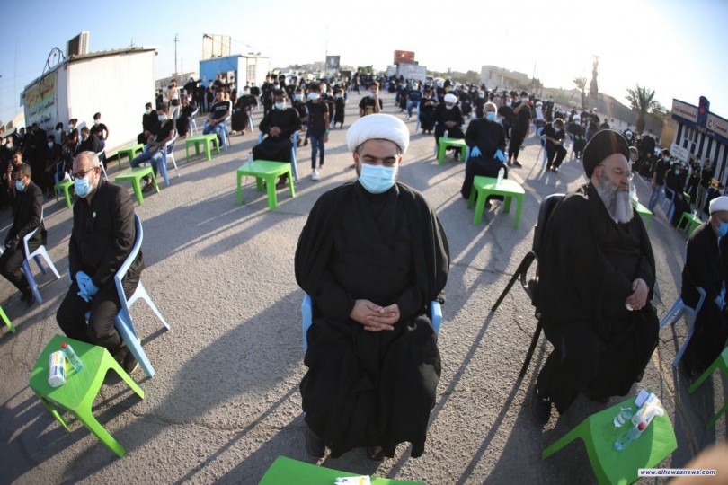 ايذانا ببدء شعائر عاشوراء مكتب المرجع اليعقوبي يرفع راية البصرة الحسينية 