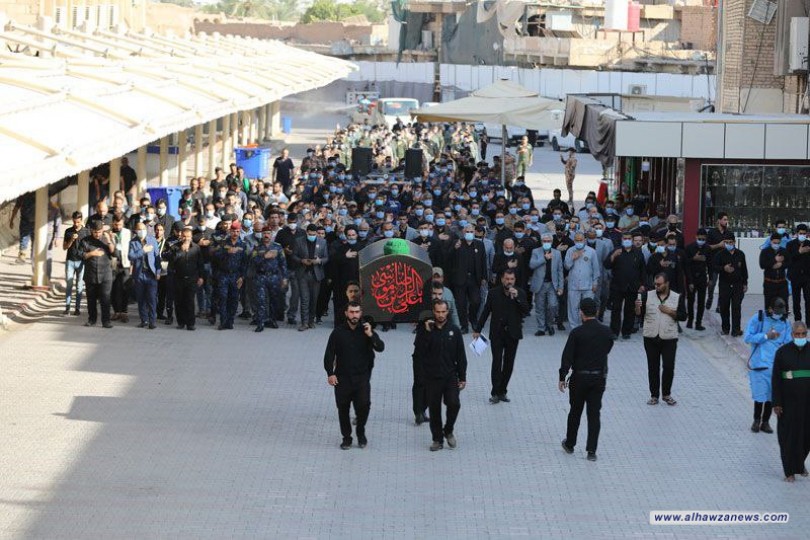 العتبة العسكرية المقدسة تقيم مراسيم التشييع الرمزي لنعش الامام الرضا عليه السلام