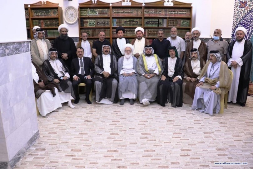 لدى استقباله وفداً من رؤساء عشائر ووجهاء محافظة ميسان المرجع اليعقوبي : يجدد دعوته لإقرار مشروع مجلس الاعيان والحكماء