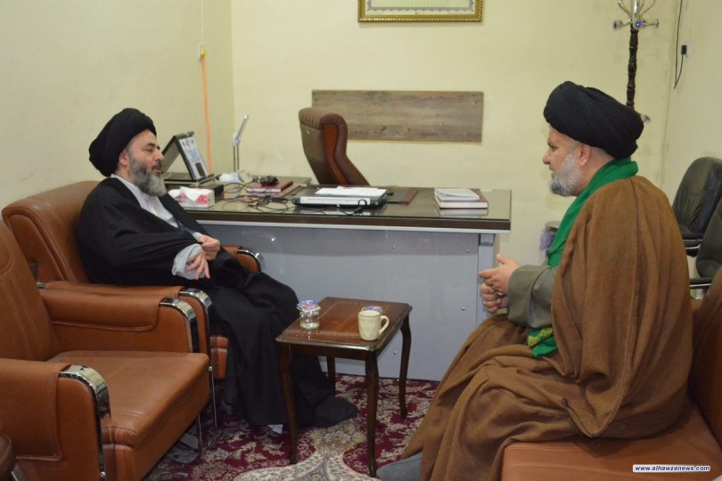 السيد مرتضى الشيرازي يزور معهد الامام الحسين للدراسات القرانية