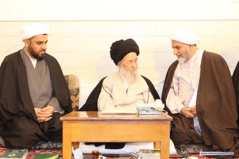 وفد مكتب المرجع اليعقوبي في قم المقدسة يزور المرجع الديني السيد علوي الگرگاني