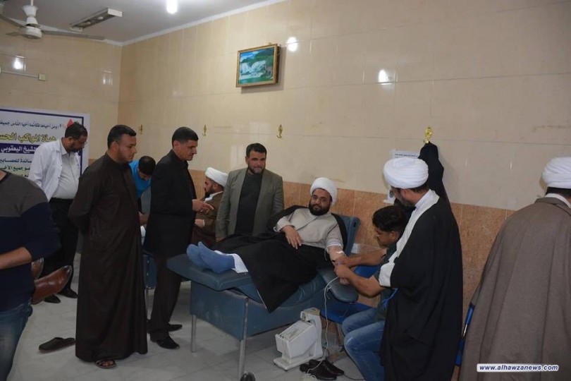 مكتب المرجع اليعقوبي في ذي قار يشارك في حملة للتبرع بالدم 