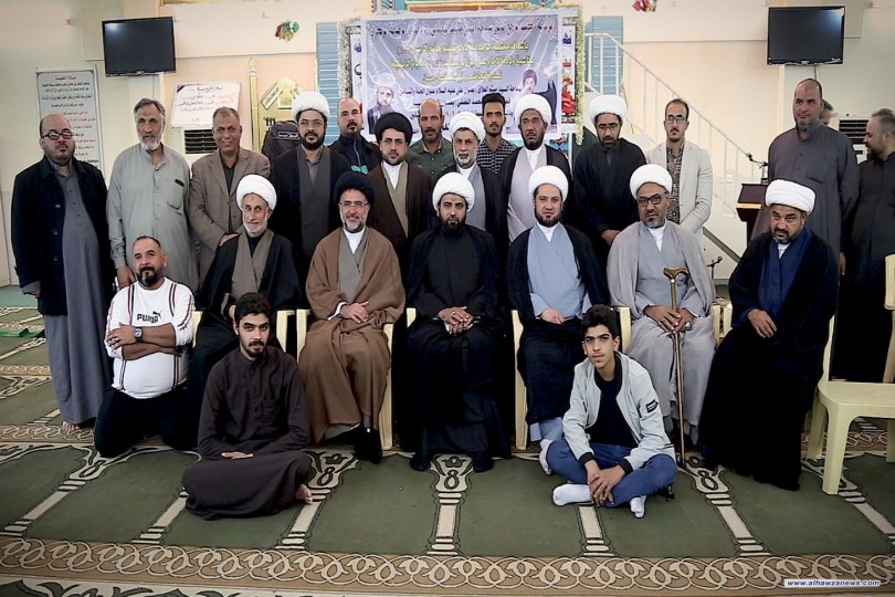 الفضلي والعلاق في ندوة فكرية في جامع الرسول منطقة الزعفرانية بحضور عدد من الفضلاء  والشخصيات الاجتماعية .