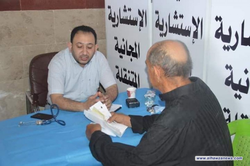 فحوصات طبية وعلاجات مجانية تقدمها مؤسسة فيض الزهراء (ع) في الرصافة 