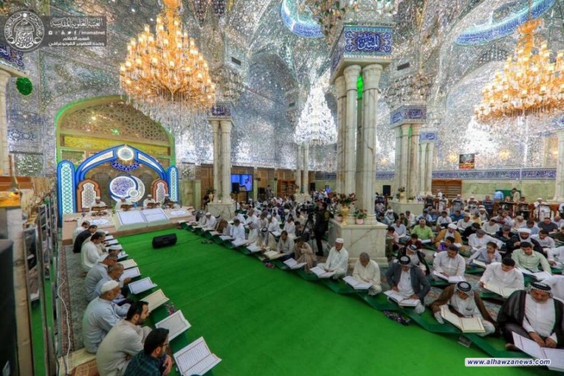 بالصور .. الختمات القرآنية الرمضانية في رحاب مرقد أمير المؤمنين (عليه السلام)