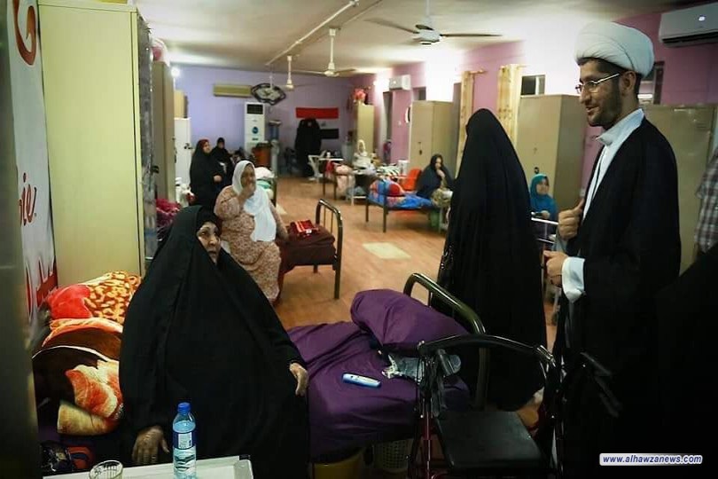 مكتب المرجع اليعقوبي بمدينة الصدر ببغداد يزور دار رعاية المسنين