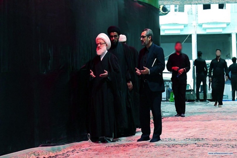 المرجع اليعقوبي يقف مؤبناً عند موضع ارتقاء شهداء ركضة طويريج 