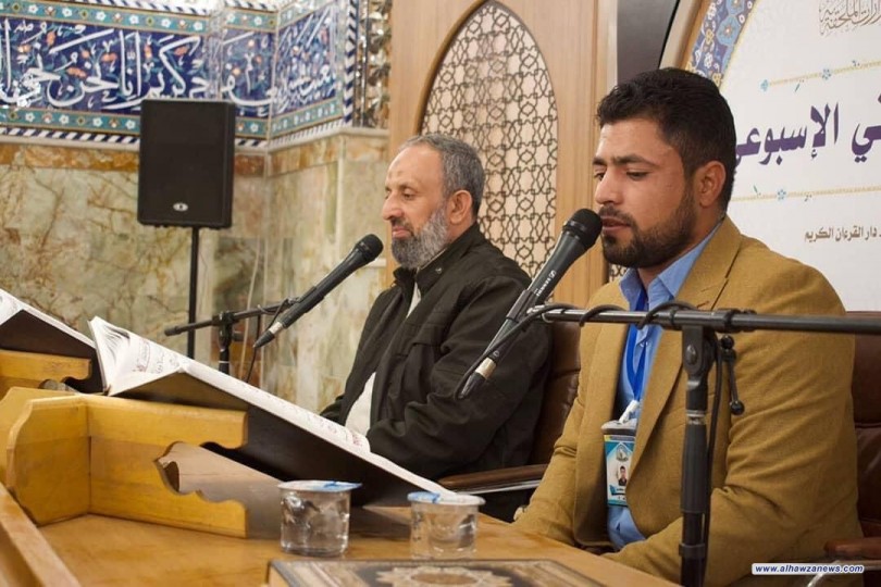 بمحفل قرآني داخل أروقة مسجد الكوفة المعظم، واحة القرآن الكريم تقيم أولى محافلها القرآنية في العتبات المقدسة